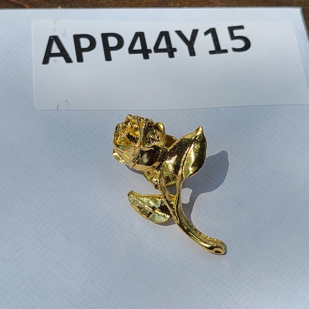 Vintage America Gold Floral Brooch - Picture 4 of 5